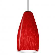 Besa Lighting 1XT-7198RC-BK - Besa Pendant Karli, Black Finish, Red Cloud 1x50W MAX GY6.35 Base