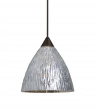 Besa Lighting 1XT-EVESS-BR-L - Besa, Eve Cord Pendant, Stone Silver Foil, Bronze Finish, 1x50W MAX GY6.35 Base, 15Ft. Cord