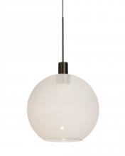 Besa Lighting 1XT-NEWTON8MW-LED-BR - Besa, Newton 8 Cord Pendant, Milky White, Bronze Finish, 1x3W LED