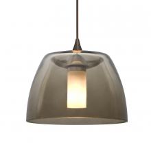 Besa Lighting 1XT-SPURSM-LED-BR-L - Besa Spur Cord Pendant, Smoke, Bronze Finish, 1x3W LED, 15Ft. Cord