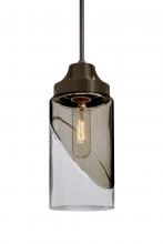 Besa Lighting 1JC-BLINKSM-BR - Besa, Blink Cord Pendant, Trans. Smoke/Clear, Bronze Finish, 1x60W Medium Base