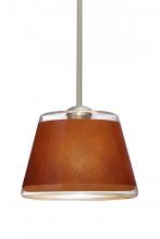 Besa Lighting 1TT-PIC9TN-LED-SN - Besa Pendant Pica 9 Satin Nickel Tan Sand 1x9W LED