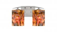 Besa Lighting 2WC-LAVA-SN - Besa, Lava Vanity, Lava, Satin Nickel Finish, 2x60W Medium Base