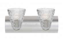 Besa Lighting 2WZ-NICO5CL-LED-SN - Nico 5 Vanity, Clear Stone, Satin Nickel Finish, 2x9W LED