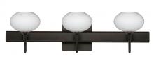 Besa Lighting 3SW-561207-LED-BR-SQ - Besa Wall With SQ Canopy Lasso Bronze Opal Matte 3x5W LED