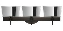 Besa Lighting 3SW-6773MR-LED-BR - Besa Groove Wall 3SW Mirror-Frost Bronze 3x5W LED