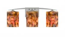 Besa Lighting 3WC-LAVA-SN - Besa, Lava Vanity, Lava, Satin Nickel Finish, 3x60W Medium Base