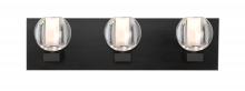 Besa Lighting 3WF-BOCACL-BK - Besa, Boca Vanity, Clear, Black Finish, 3x40W G9