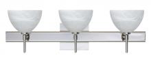 Besa Lighting 3SW-467952-LED-CR-SQ - Besa Wall With SQ Canopy Brella Chrome Marble 3x5W LED