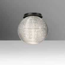 Besa Lighting 4616GLC-BK - Besa Kristall 8 Ceiling, Glitter, Black Finish, 1x60W MAX Medium base