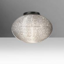 Besa Lighting 4913GLC-BK - Besa Pape 12 Ceiling, Glitter, Black Finish, 1x60W MAX Medium base