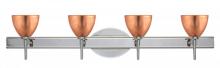 Besa Lighting 4SW-1758CF-CR - Besa Divi Wall 4SW Copper Foil Chrome 4x40W G9
