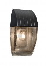 Besa Lighting AQUACP-SM-EDIL-BK - Besa, Aqua Series Wall Sconce, Black/Smoke Bubble, 1x8W LED Filament