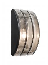 Besa Lighting AQUARBV-CL-BK - Besa, Aqua Series Wall Sconce, Black/Clear Bubble, 1x75W Medium Base