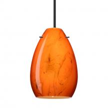 Besa Lighting B-1713HB-LED-BK-L - Besa Pendant for Multiport Canopy Pera 6, Black Finish, Habanero 1x5W LED, 15Ft Cord