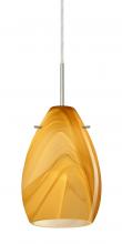 Besa Lighting B-1713HN-SN-L - Besa Pendant for Multiport Canopy Pera 6 Satin Nickel Honey 1x50W E12 base, 15Ft Cord
