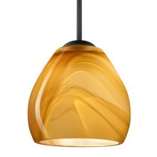 Besa Lighting B-4122HN-BK - Besa Bolla Pendant For Multiport Canopy Black Honey 1x50W E12 base