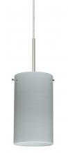 Besa Lighting B-4404KR-SN-L - Besa Stilo 7 Pendant For Multiport Canopy Satin Nickel Chalk 1x50W E12 base, 15Ft. Cord
