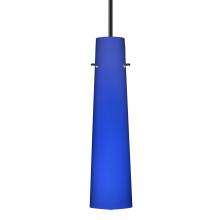 Besa Lighting B-5674CM-BK - Besa Camino Pendant For Multiport Canopy Black Cobalt Blue Matte 1x40W E12 base