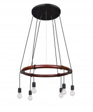 Besa Lighting CIRQUE-120V-BK - Besa Cirque 120V Suspension, Black Cord, 6x60W Medium base