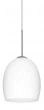 Besa Lighting J-169707-LED-SN-L - Besa Lucia LED Pendant For Multiport Canopy Opal Matte Satin Nickel 1x9W LED, 15Ft. Cord
