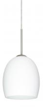 Besa Lighting J-169707-SN-L - Besa Lucia Pendant For Multiport Canopy Satin Nickel Opal Matte 1x75W Medium Base, 15