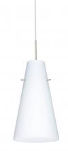 Besa Lighting J-412407-LED-SN-L - Besa Cierro LED Pendant For Multiport Canopy J Opal Matte Satin Nickel 1x9W LED, 15Ft. Cord