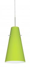 Besa Lighting J-412435-LED-SN-L - Besa Cierro Pendant For Multiport Canopy Satin Nickel Chartreuse 1x9W LED, 15Ft. Cord