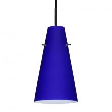 Besa Lighting J-4124CM-BK - Besa Cierro Pendant For Multiport Canopy Black Cobalt Blue Matte 1x100W Medium Base