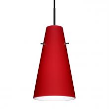 Besa Lighting J-4124RM-BK - Besa Cierro Pendant For Multiport Canopy Black Ruby Matte 1x100W Medium Base