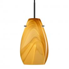Besa Lighting J-4126HN-BK - Besa Pera 9 Pendant For Multiport Canopy Black Honey 1x100W Medium Base