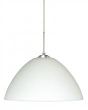 Besa Lighting J-420107-SN-L - Besa Tessa Pendant For Multiport Canopy Satin Nickel White 1x75W Medium Base, 15Ft. Cord