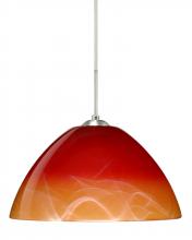 Besa Lighting J-4201SL-SN-L - Besa Tessa Pendant For Multiport Canopy Solare Satin Nickel 1x9W LED, 15Ft. Cord