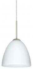 Besa Lighting J-447007-LED-SN-L - Besa Vila LED Pendant For Multiport Canopy Opal Matte Satin Nickel 1x9W LED, 15Ft. Cord