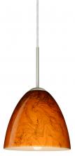 Besa Lighting J-4470HB-LED-SN-L - Besa Vila LED Pendant For Multiport Canopy Habanero Satin Nickel 1x9W LED, 15Ft. Cord