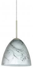 Besa Lighting J-4470MG-LED-SN-L - Besa Vila LED Pendant For Multiport Canopy Marble Grigio Satin Nickel 1x9W LED, 15Ft. Cord