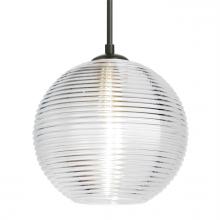 Besa Lighting J-461600-BK - Besa Kristall 8 Pendant For Multiport Canopy Black Clear 1x75W Medium Base
