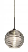 Besa Lighting J-461602-BR - Besa Kristall 8 Pendant For Multiport Canopy Bronze Smoke 1x75W Medium Base