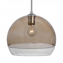 Besa Lighting J-ALLY12SM-SN-L - Besa, Ally 12 Cord Pendant For Multiport Canopy, Smoke/Clear, Satin Nickel Finish
