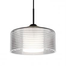 Besa Lighting J-BELUCL-LED-BK - Besa Belu Pendant for Multiport Canopy, Clear Shade, Black Finish, 1x5W LED