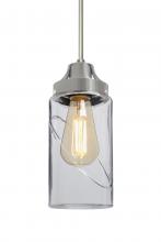 Besa Lighting J-BLINKCL-EDIL-SN - Besa, Blink Cord Pendant For Multiport Canopy, Clear, Satin Nickel Finish, 1x4W LED F