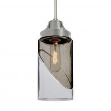 Besa Lighting J-BLINKSM-SN-L - Besa, Blink Cord Pendant For Multiport Canopy, Trans. Smoke/Clear, Satin Nickel Finish