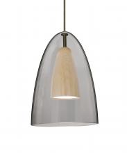 Besa Lighting J-DANOSMNA-LED-BR - Besa, Dano Cord Pendant For Multiport Canopy, Smoke/Natural, Bronze Finish, 1x9W LED