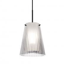 Besa Lighting J-DIONCL-BK - Besa Dion Pendant for Multiport Canopy, Clear Shade, Black Finish, 1x60W Medium Base