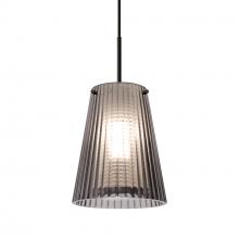 Besa Lighting J-DIONSM-BK - Besa Dion Pendant for Multiport Canopy, Smoke Shade, Black Finish, 1x60W Medium Base