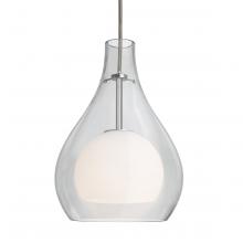 Besa Lighting J-ELLE11CL-LED-BR-L - Besa, Elle 11 Cord Pendant for Multiport Canopy, Clear, Bronze Finish, 1x9W LED, 15Ft Option