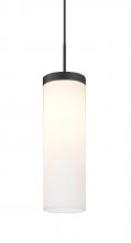 Besa Lighting J-FRIZOG-BK - Besa Friz Cord Pendant for Multiport Canopy, Opal Glossy, Black Finish, 1x75W Medium Base
