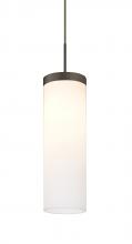 Besa Lighting J-FRIZOG-LED-BR - Besa Friz Cord Pendant for Multiport Canopy, Opal Glossy, Bronze Finish, 1x9W LED