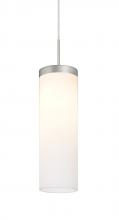 Besa Lighting J-FRIZOG-LED-SN - Besa Friz Cord Pendant for Multiport Canopy, Opal Glossy, Satin Nickel Finish, 1x9W LED