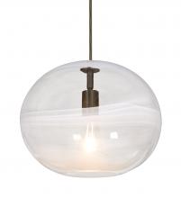 Besa Lighting J-GENOCL-EDIL-BR - Besa, Geno Cord Pendant for Multiport Canopy, Vapor Clear, Bronze Finish, 1x8W LED Filament